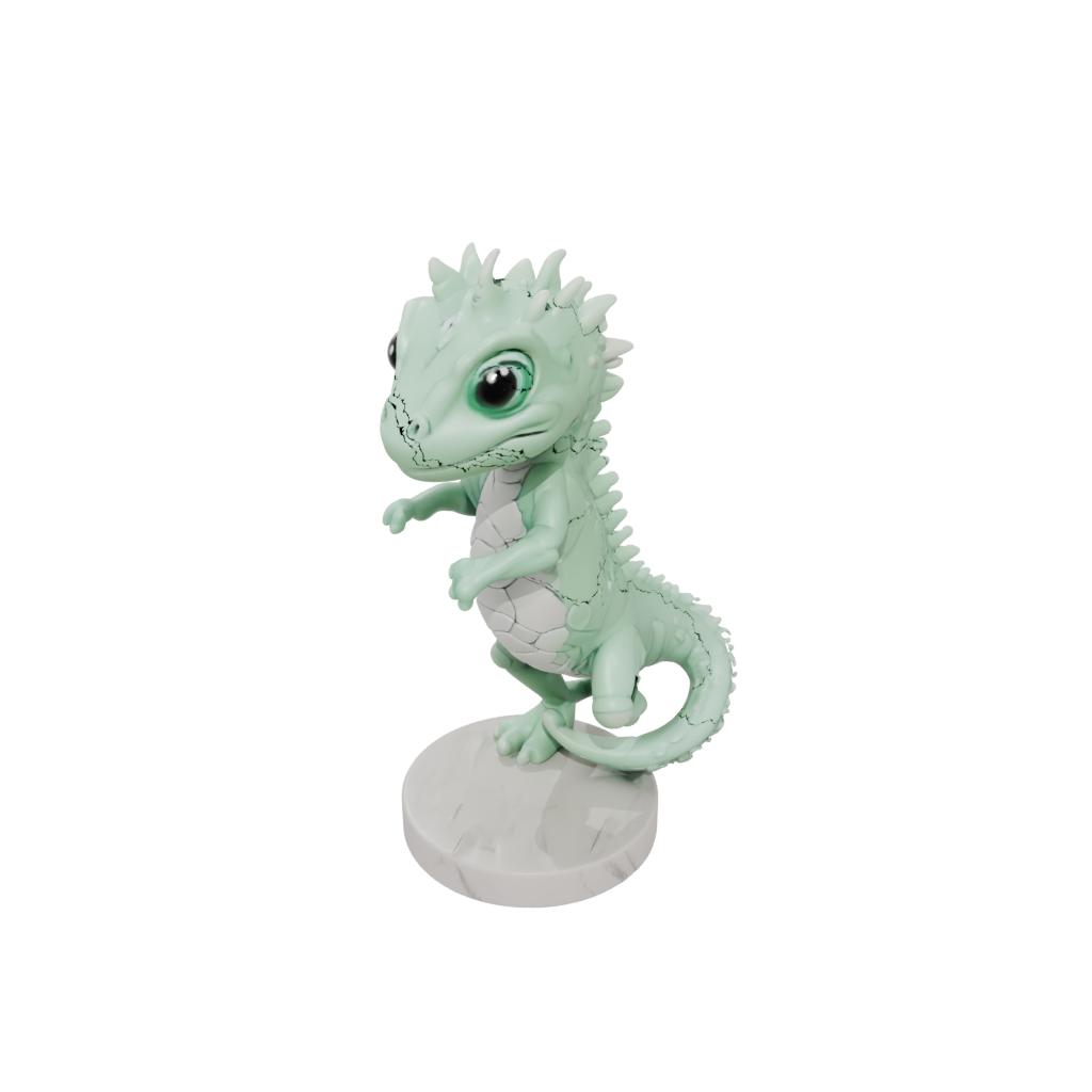 Marble Kawaii Flexi Chameleon