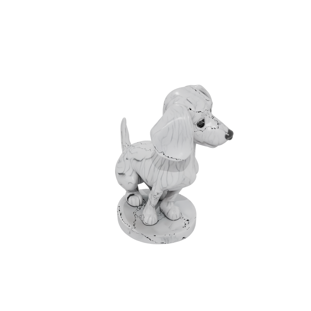 Marble Kawaii Flexi Dachshund Dog