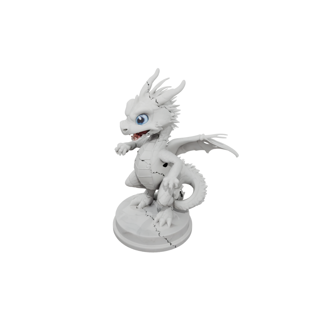 Marble Kawaii Flexi Dragon