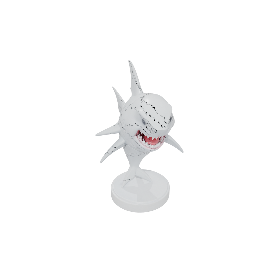 Marble Kawaii Flexi Great White Shark