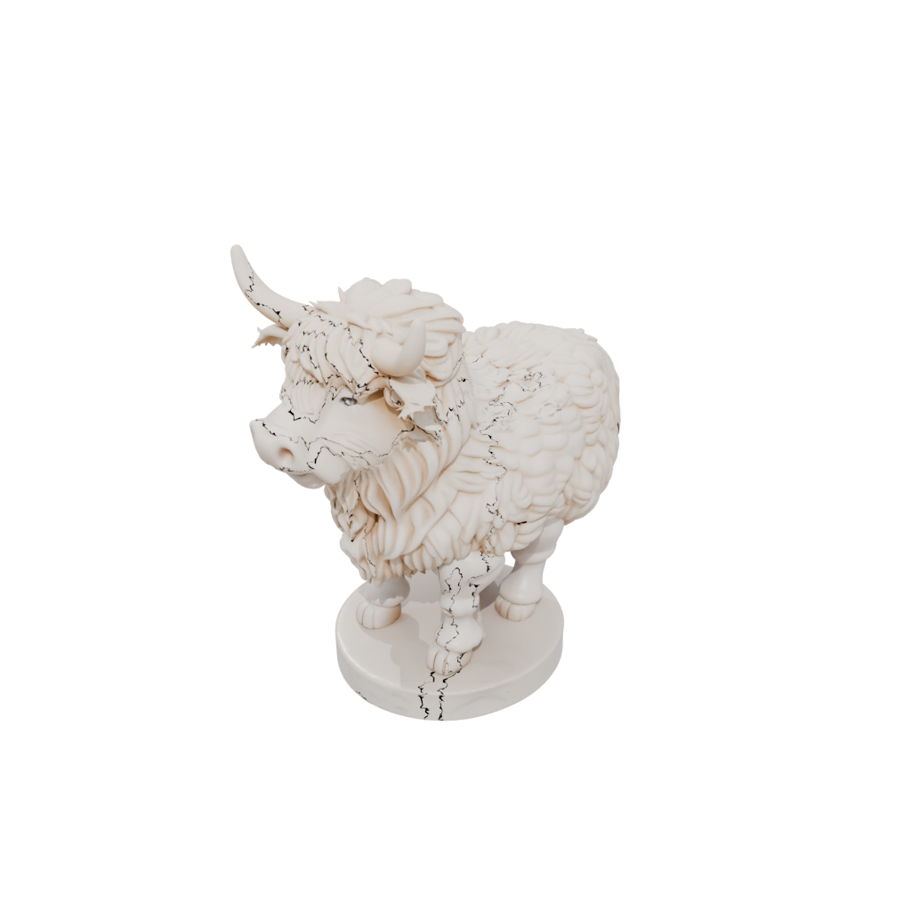 Marble Kawaii Flexi Highland Cow