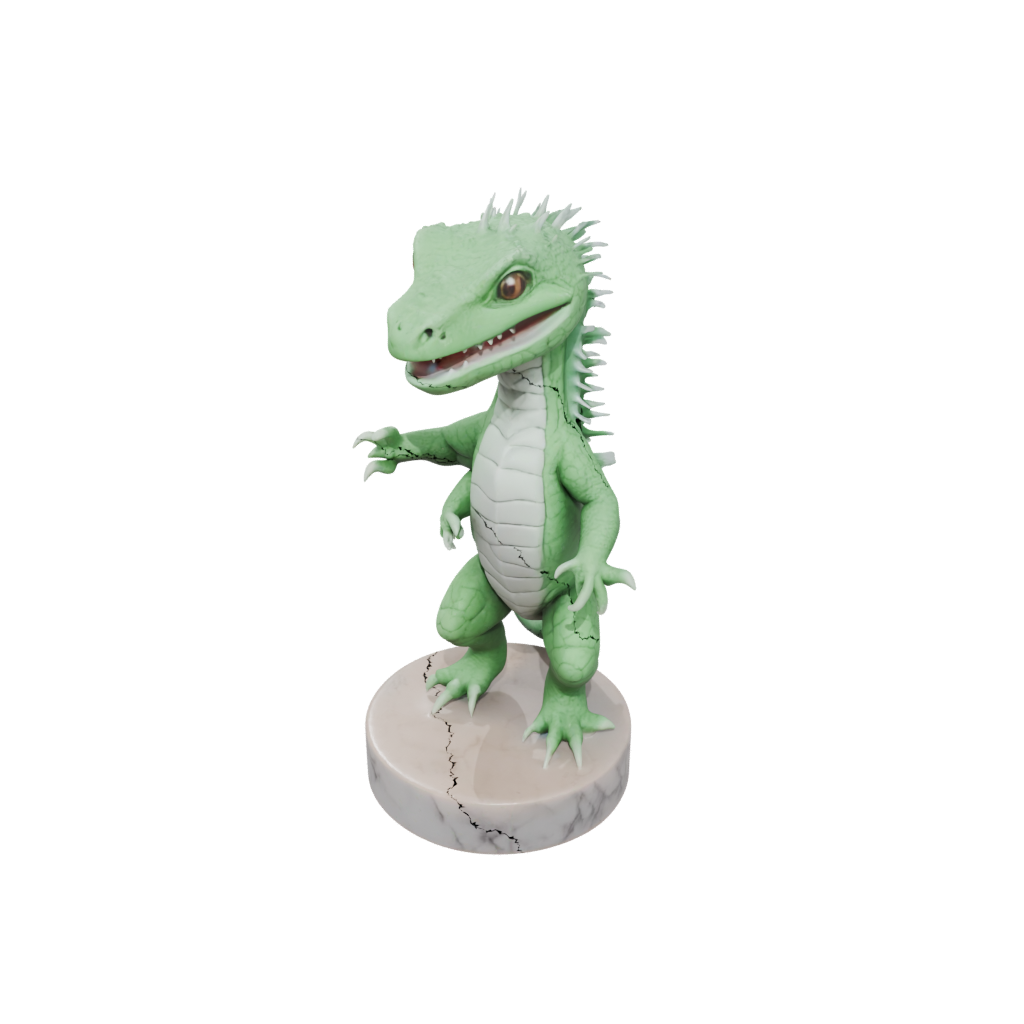 Marble Kawaii Flexi Iguana