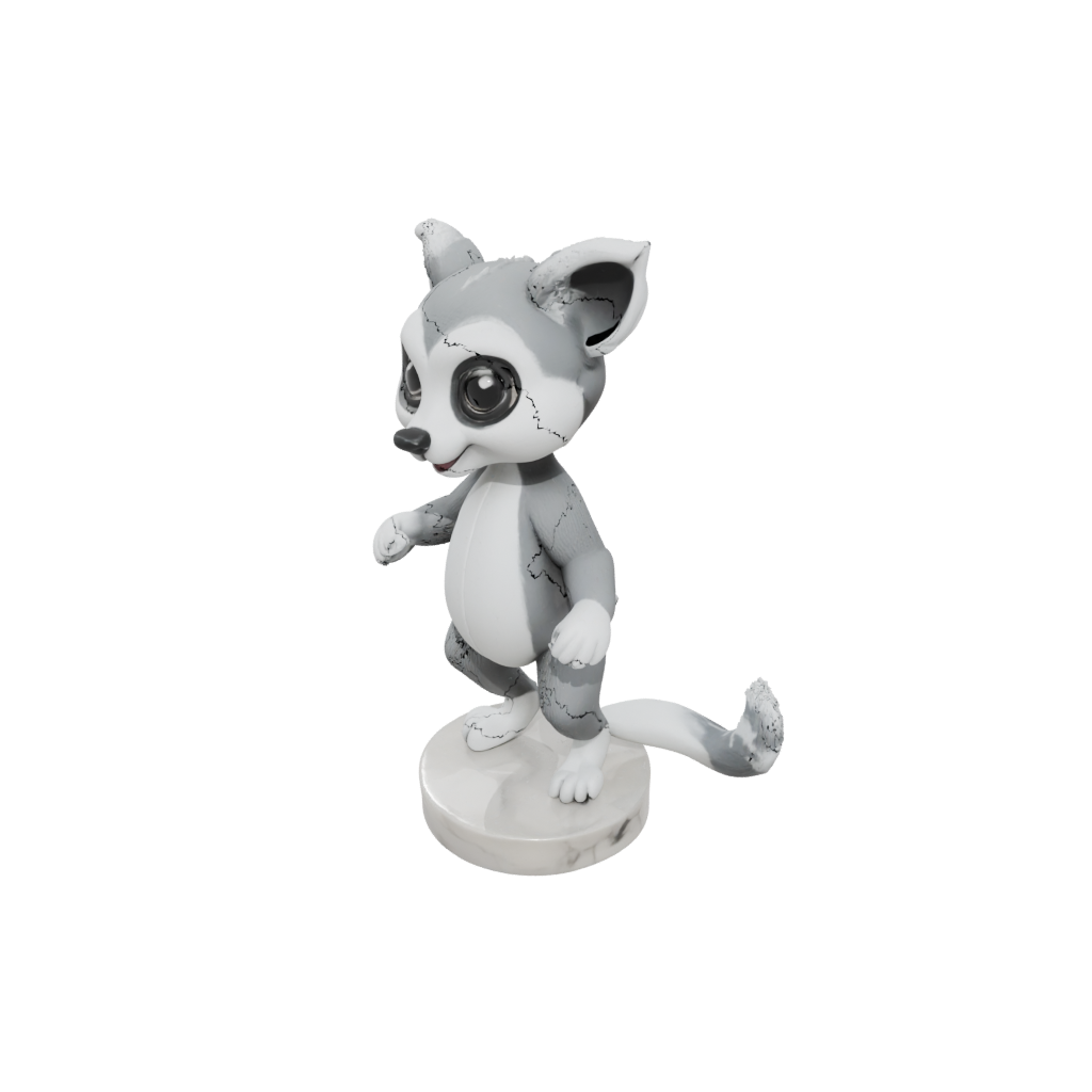 Marble Kawaii Flexi Lemur