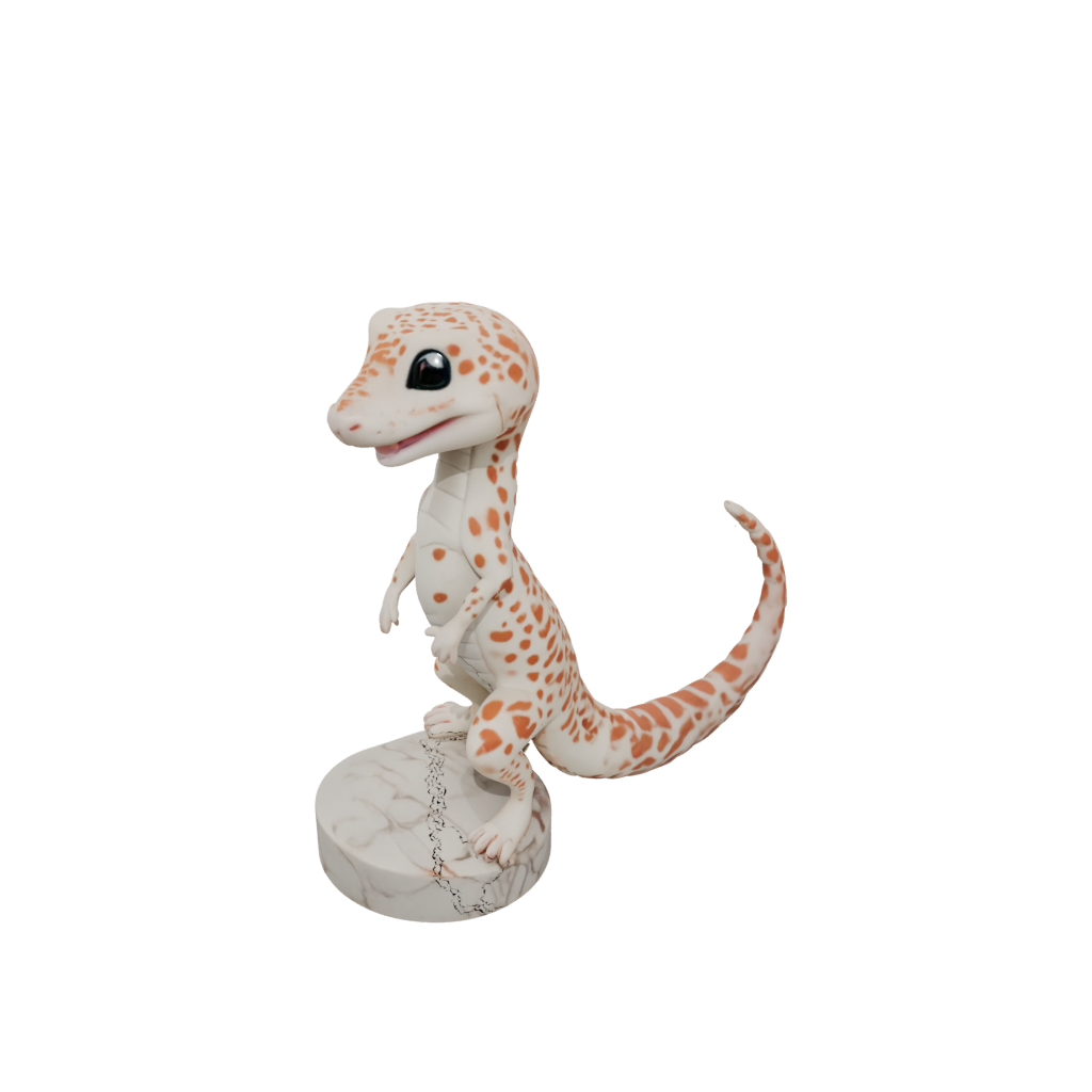 Marble Kawaii Flexi Leopard Gecko