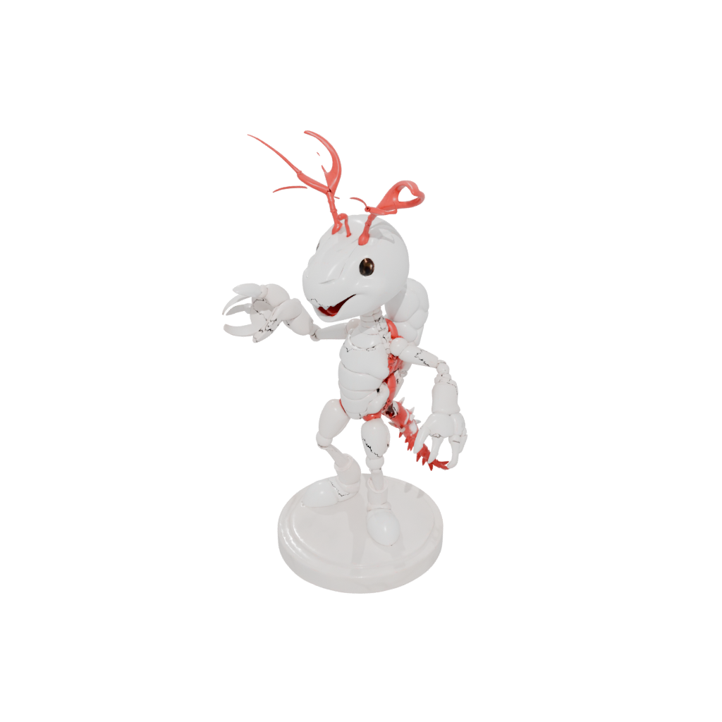 Marble Kawaii Flexi Lobster