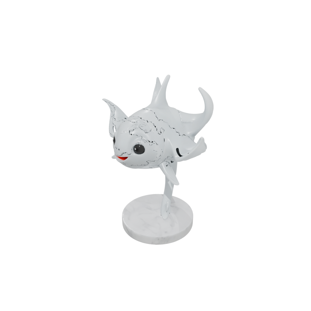 Marble Kawaii Flexi Manta Ray