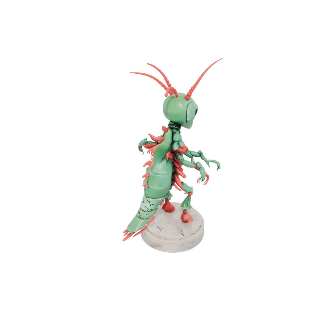 Marble Kawaii Flexi Mantis Shrimp