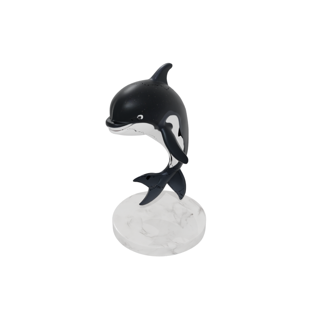 Marble Kawaii Flexi Orca Whale