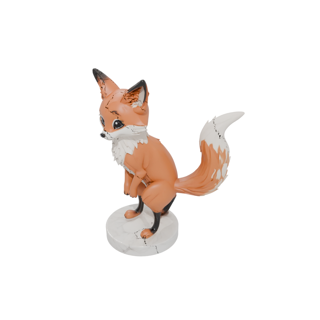 Marble Kawaii Flexi Red Fox