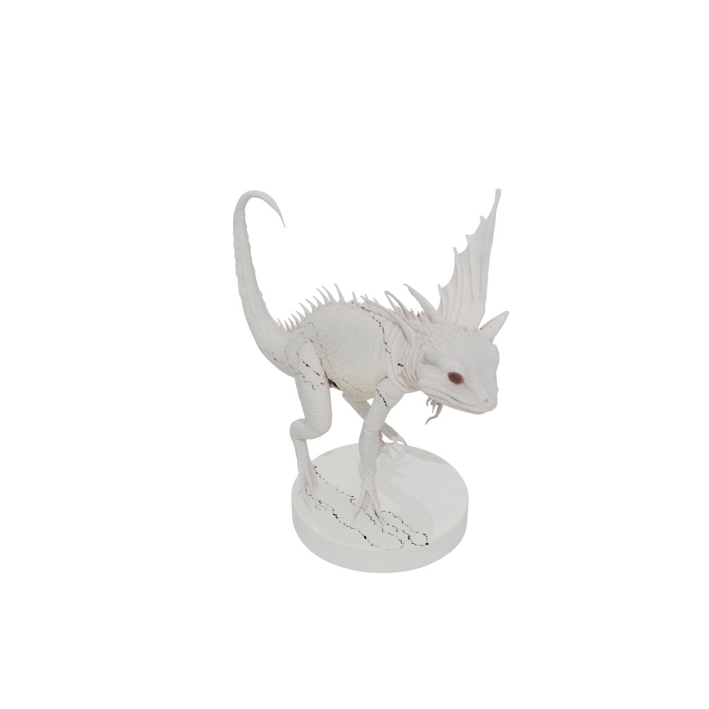 Marble Realistic Flexi Axolotl