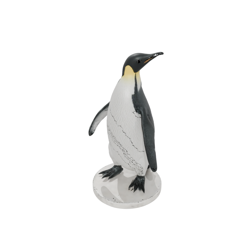 Marble Realistic Flexi Emperor Penguin