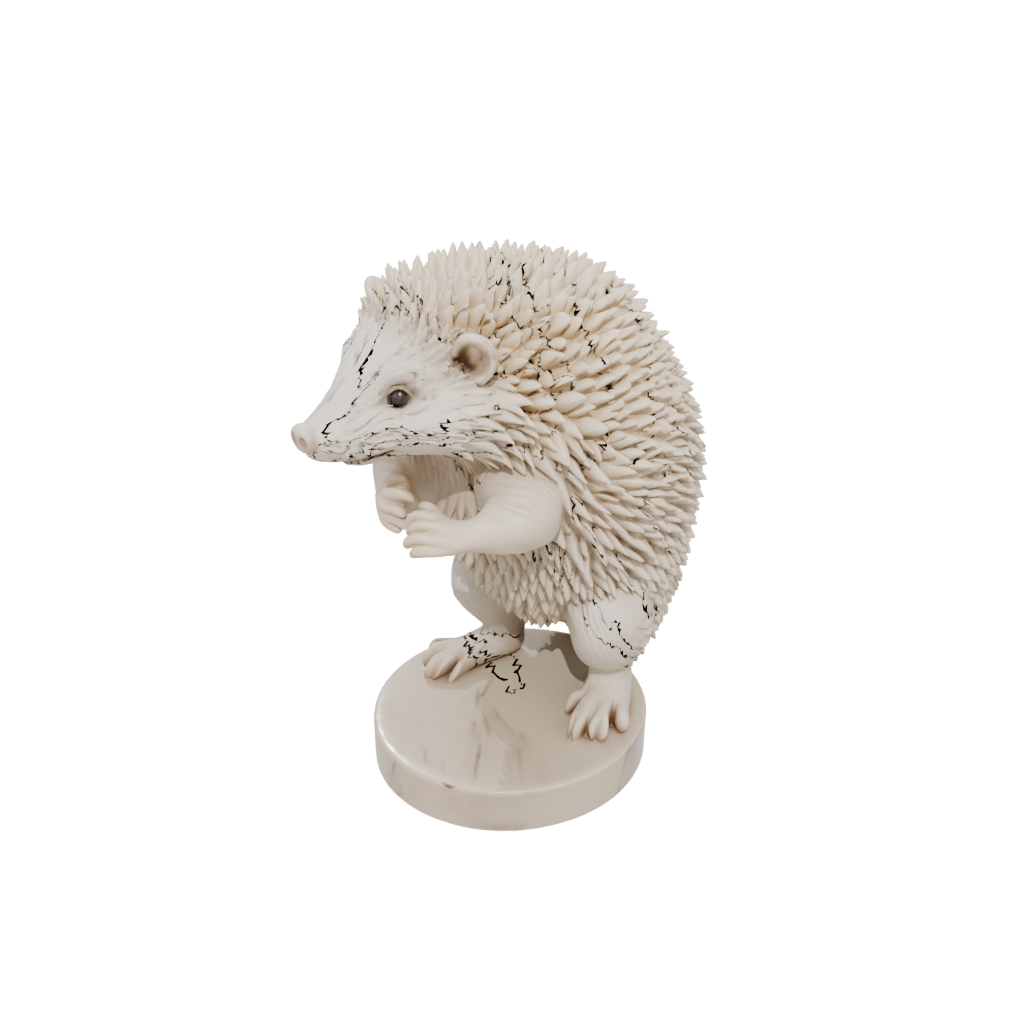 Marble Realistic Flexi Hedgehog