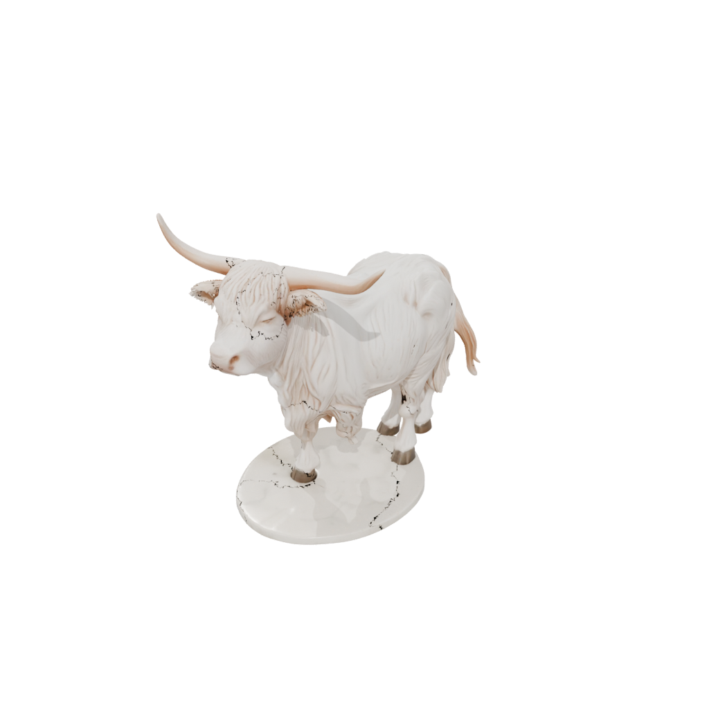 Marble Realistic Flexi Highland Cow