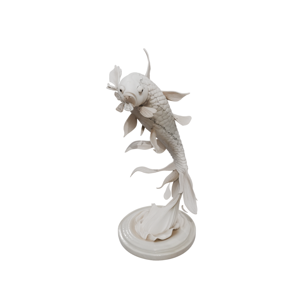 Marble Realistic Flexi Koi Fish