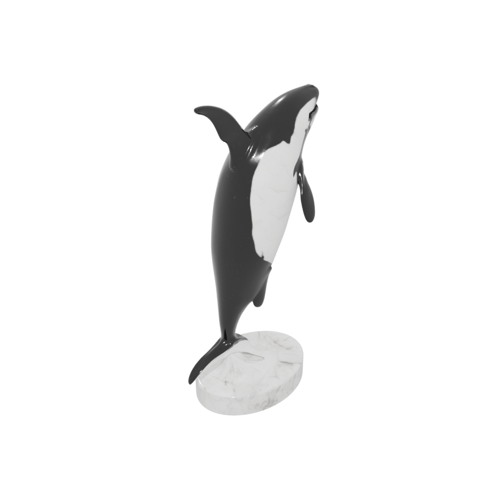 Marble Realistic Flexi Orca Whale