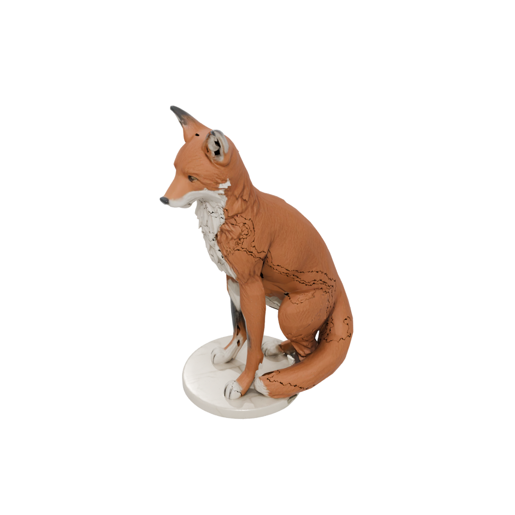 Marble Realistic Flexi Red Fox