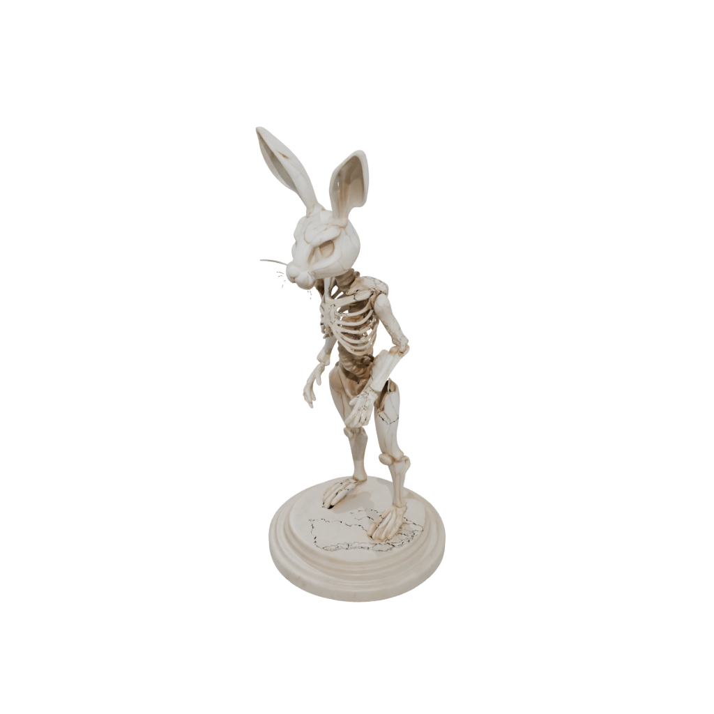 Marble Skeleton Flexi Bunny Rabbit