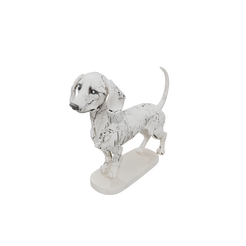 Marble Skeleton Flexi Dachshund Dog