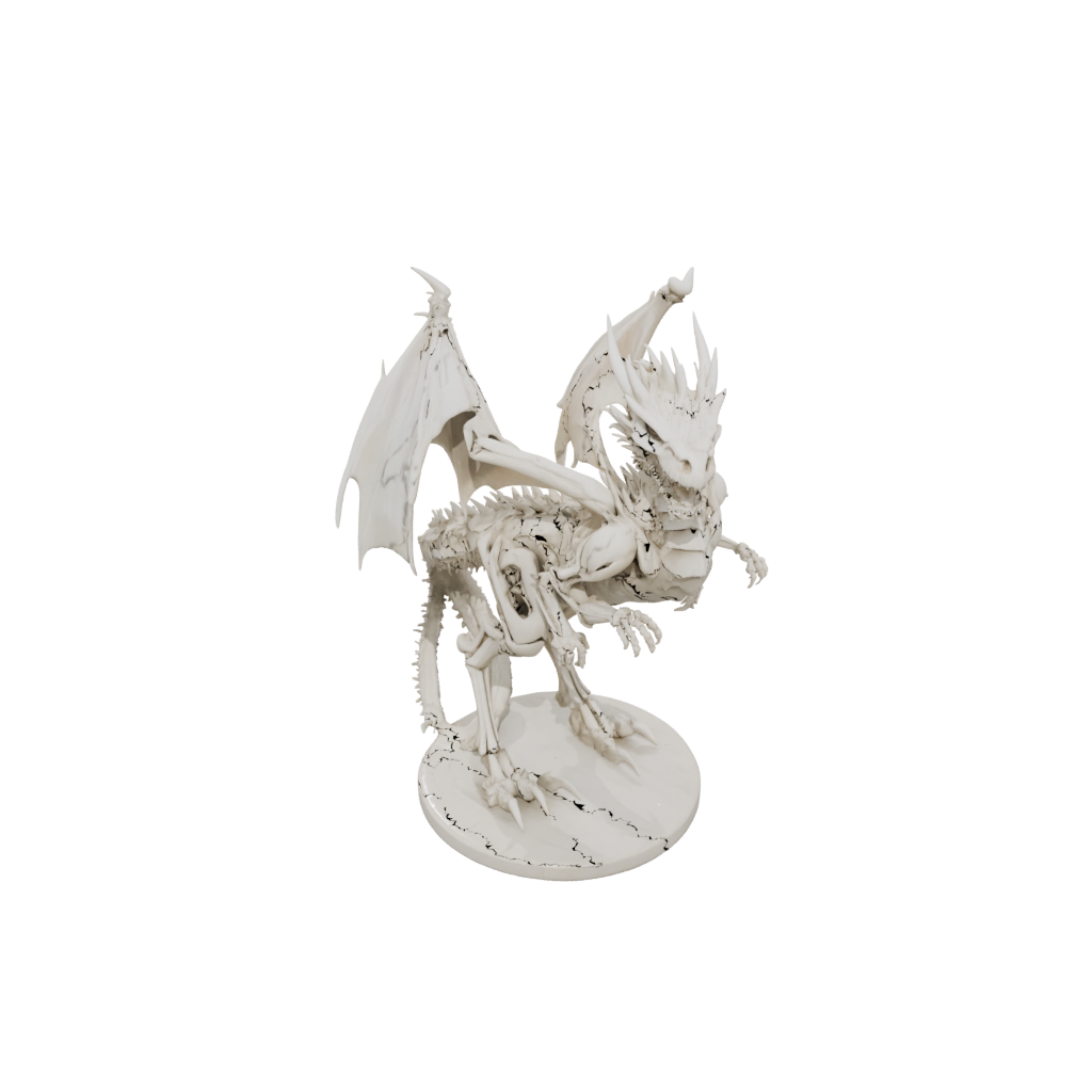 Marble Skeleton Flexi Dragon