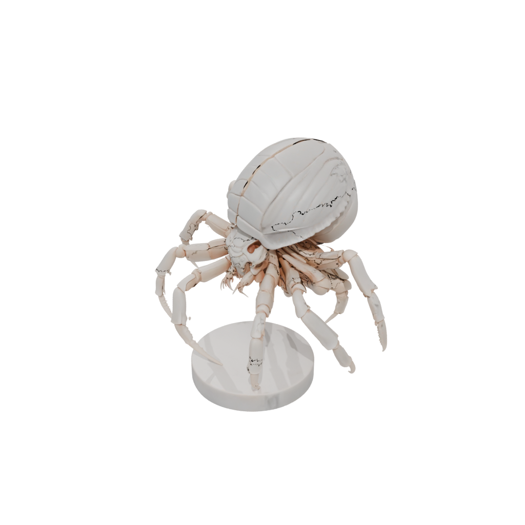 Marble Skeleton Flexi Hermit Crab