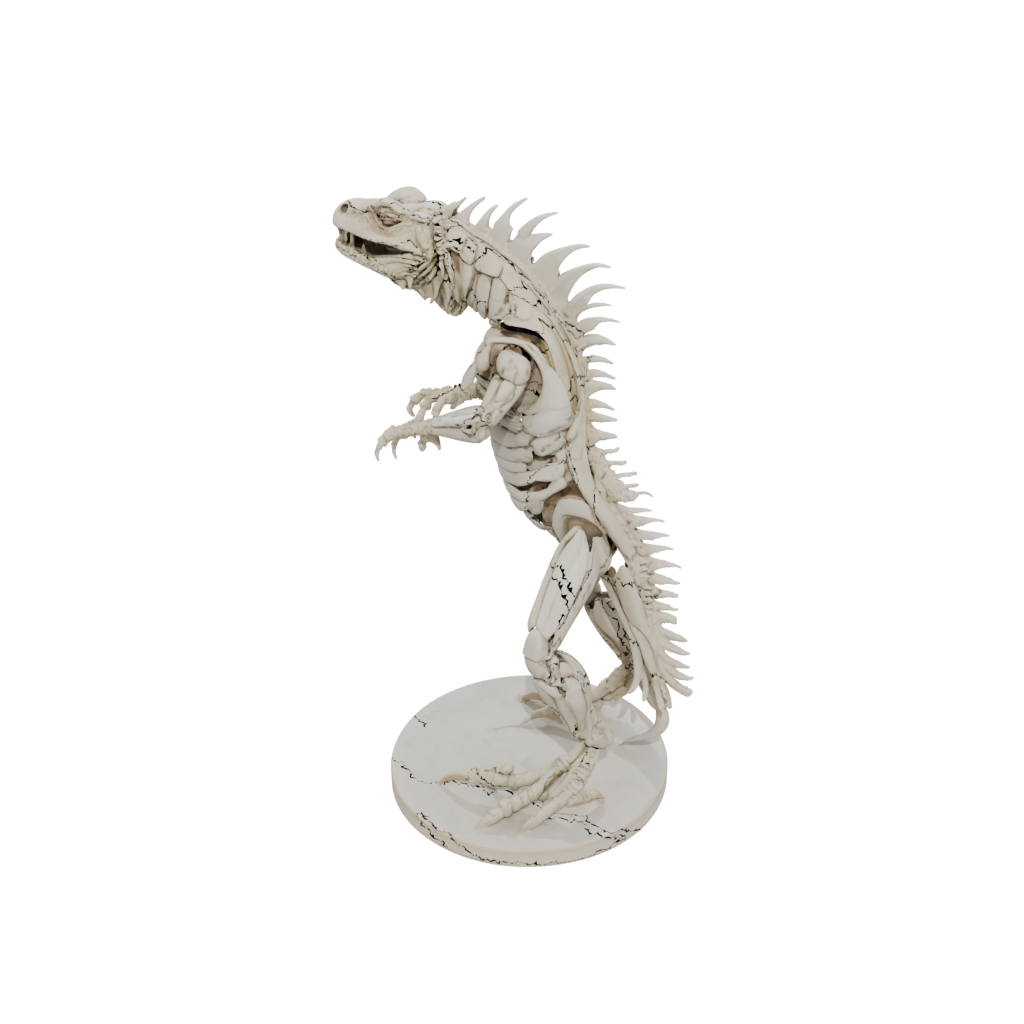 Marble Skeleton Flexi Iguana