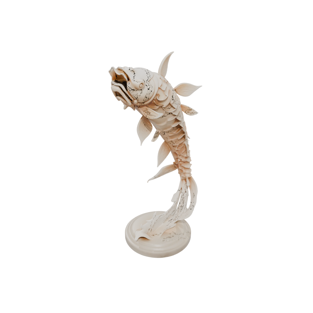 Marble Skeleton Flexi Koi Fish