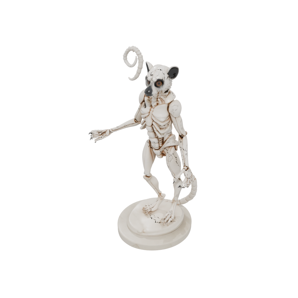 Marble Skeleton Flexi Lemur