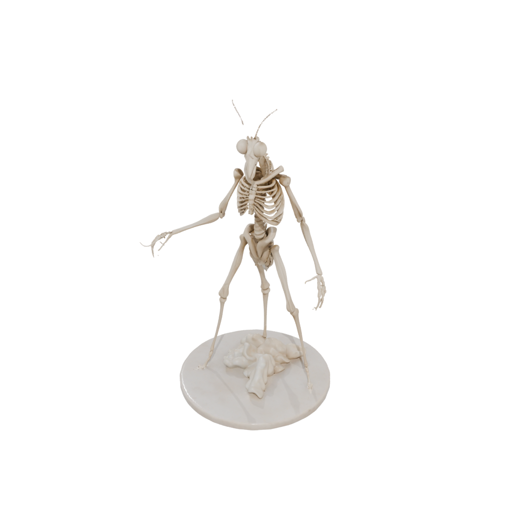 Marble Skeleton Flexi Praying Mantis