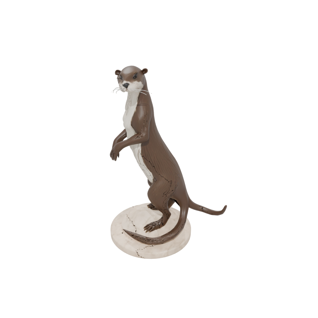 Marble Skeleton Flexi River Otter