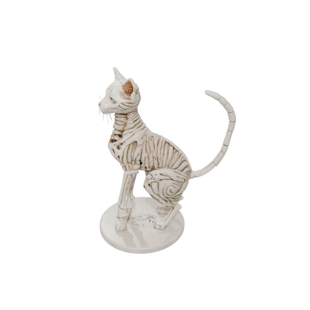 Marble Skeleton Flexi Tabby Cat