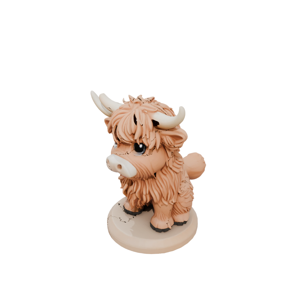Mini Chibi Flexi Highland Cow