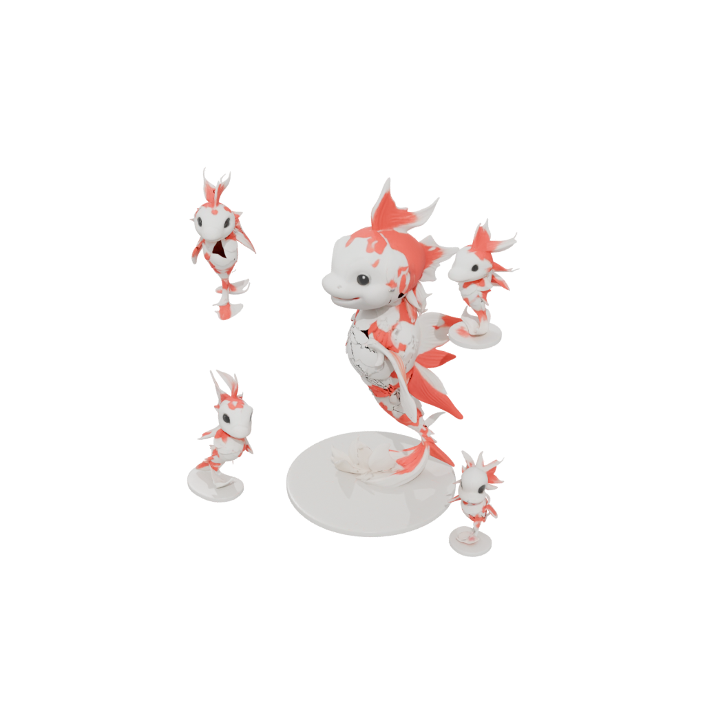 Mini Chibi Flexi Koi Fish