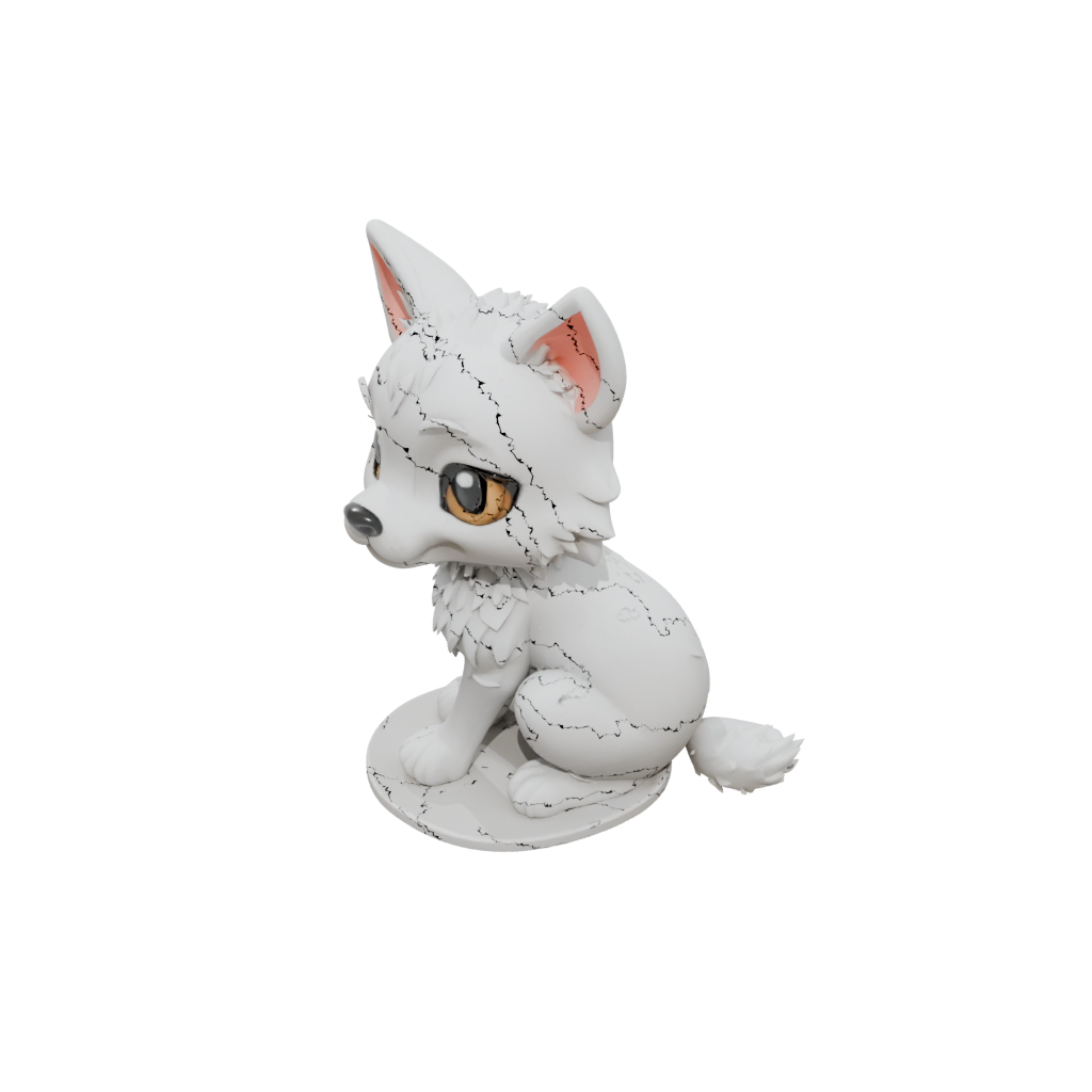 Mini Chibi Flexi Wolf Pup