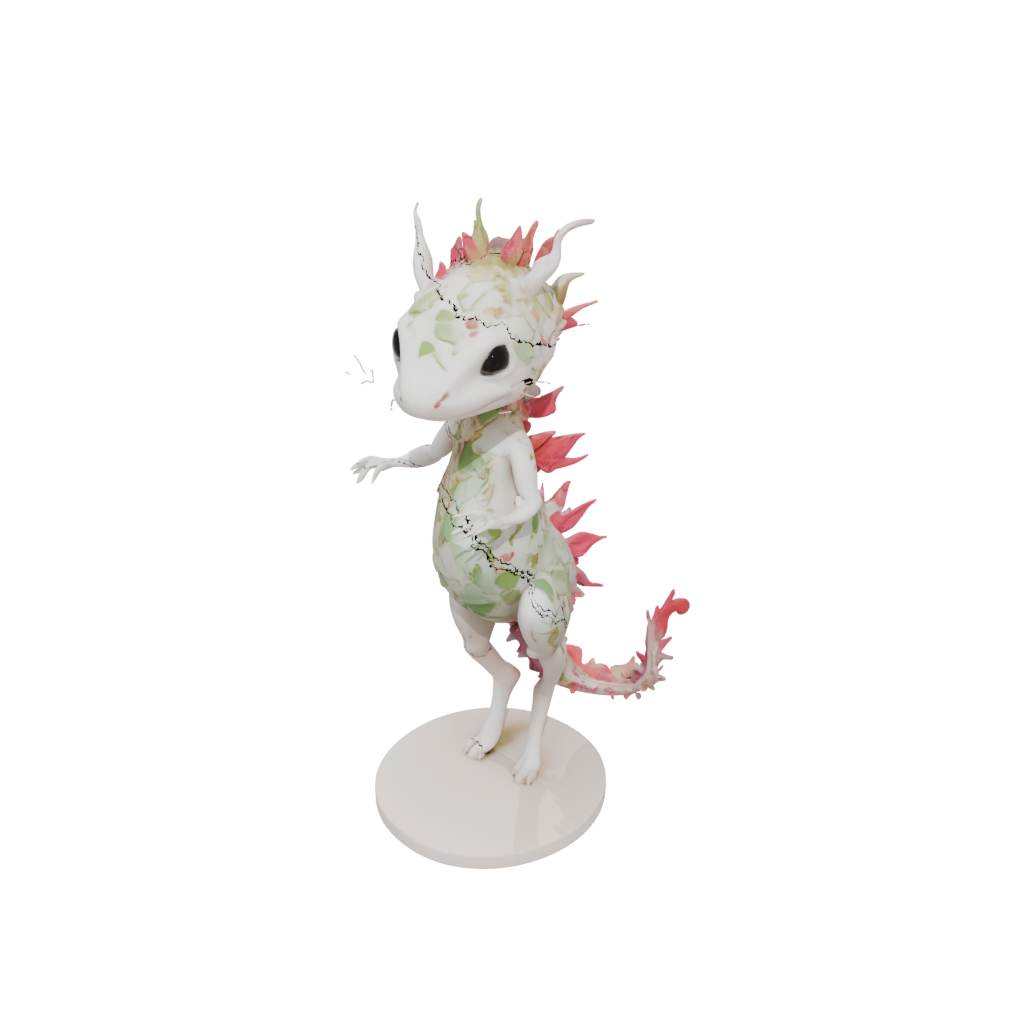 Mini Floral Flexi Axolotl