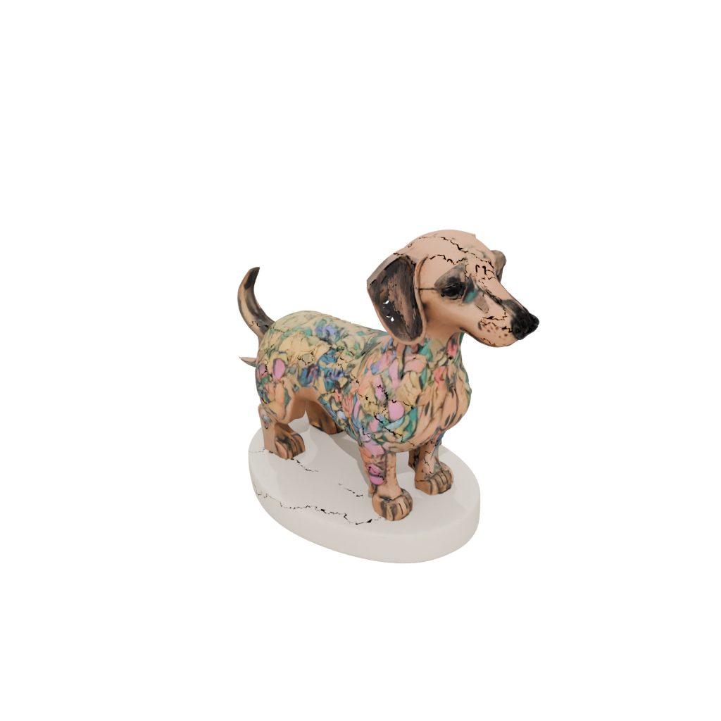 Mini Floral Flexi Dachshund Dog