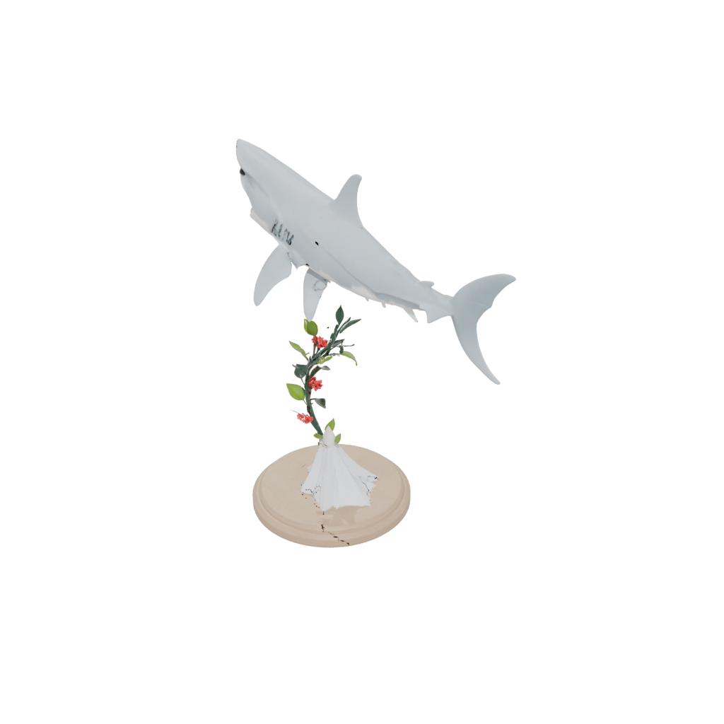 Mini Floral Flexi Great White Shark