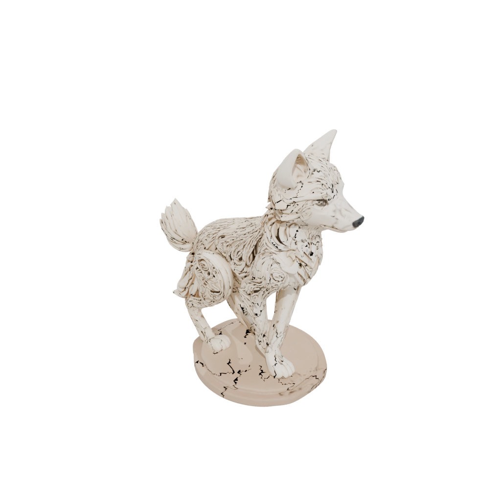 Mini Floral Flexi Wolf Pup
