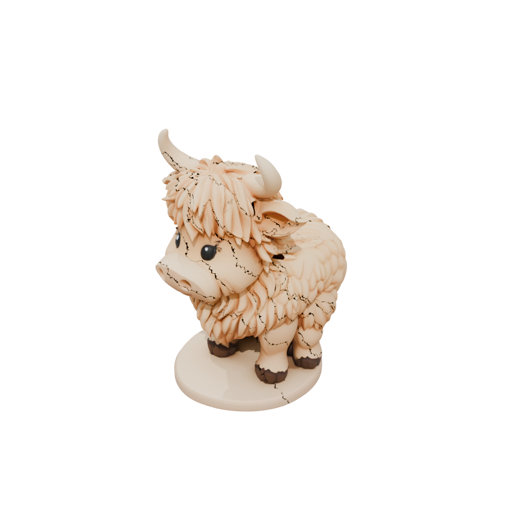 Mini Kawaii Flexi Highland Cow