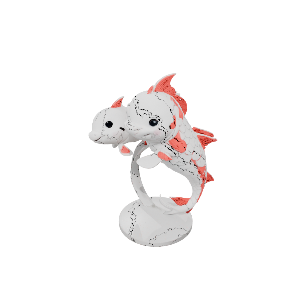 Mini Kawaii Flexi Koi Fish