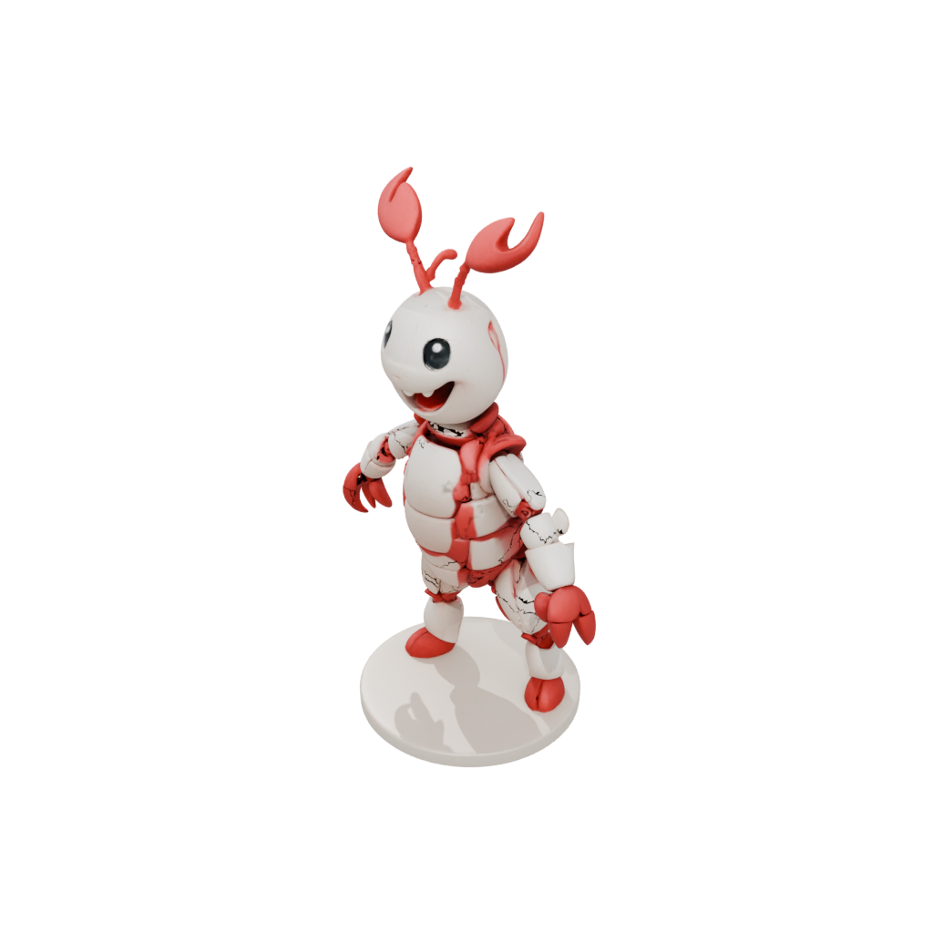 Mini Kawaii Flexi Lobster