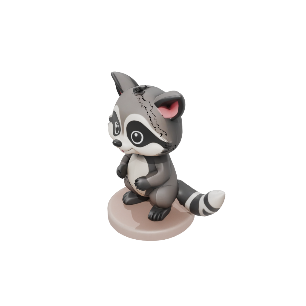 Mini Kawaii Flexi Raccoon