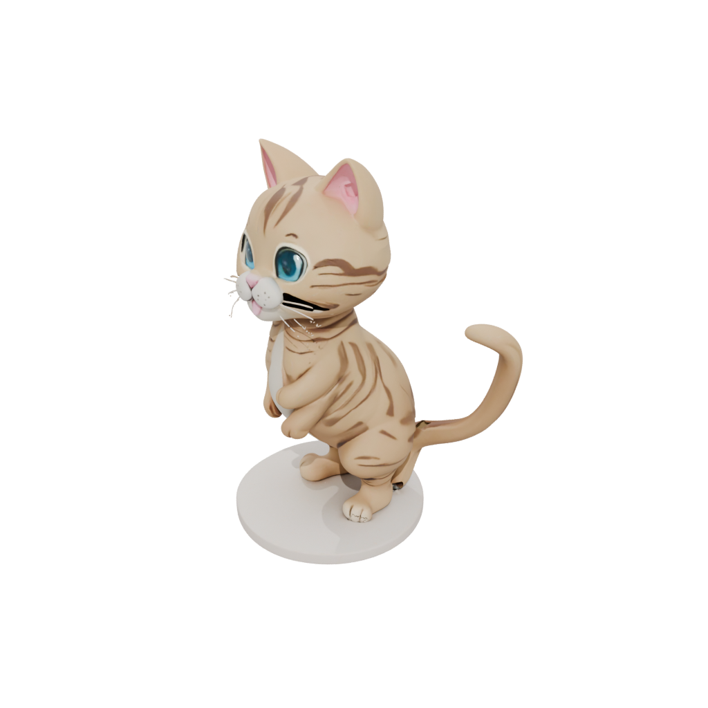 Mini Kawaii Flexi Tabby Cat