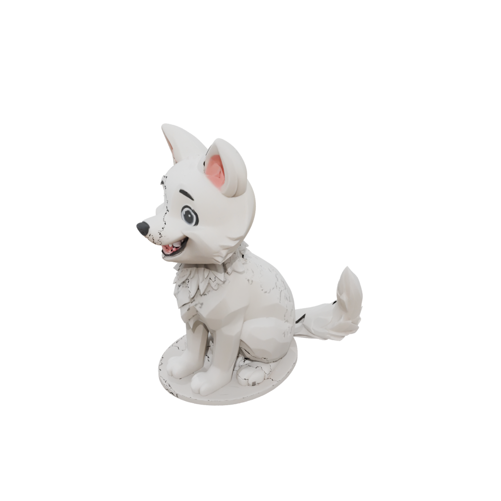 Mini Kawaii Flexi Wolf Pup