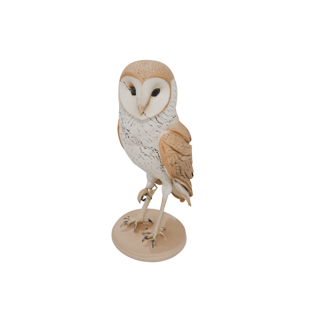 Mini Realistic Flexi Barn Owl