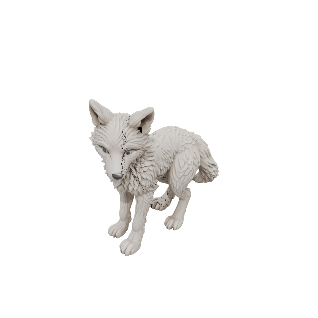 Mini Realistic Flexi Wolf Pup