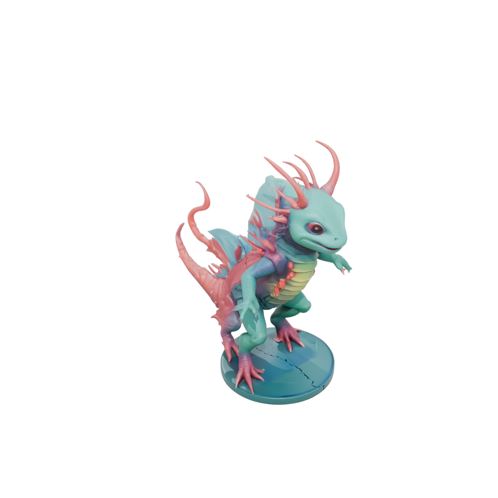 Neon Armored Flexi Axolotl