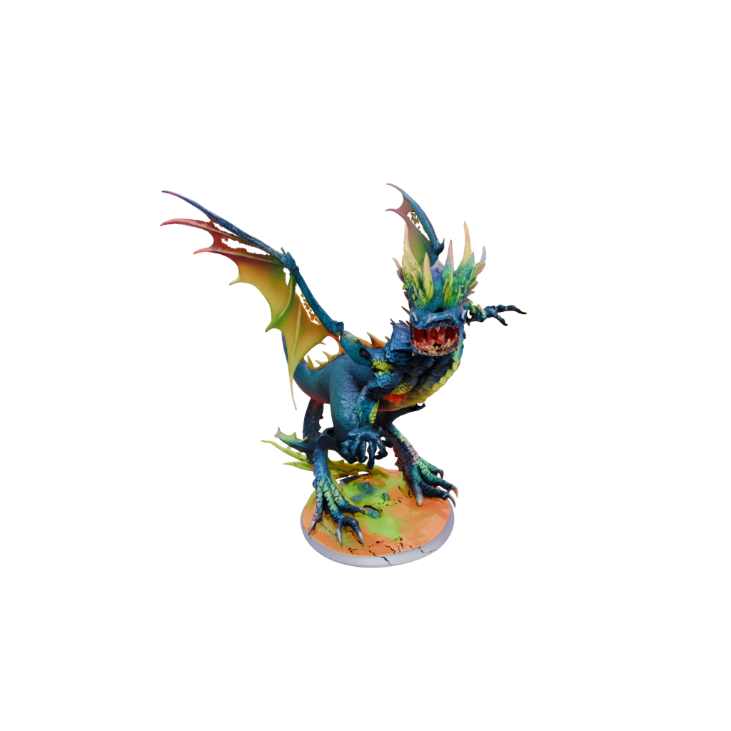 Neon Armored Flexi Dragon