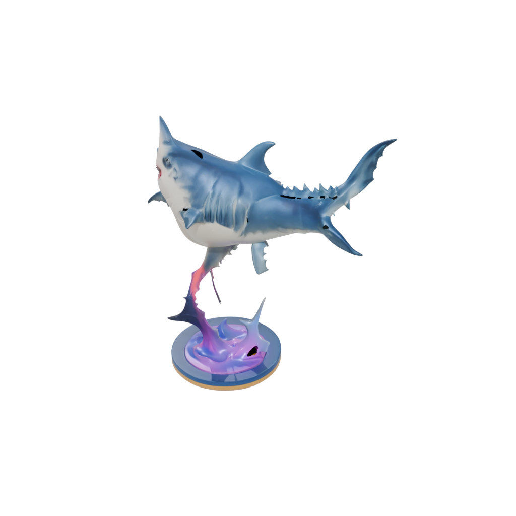 Neon Armored Flexi Great White Shark