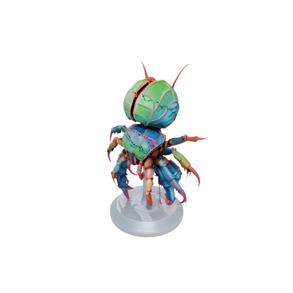 Neon Armored Flexi Hermit Crab