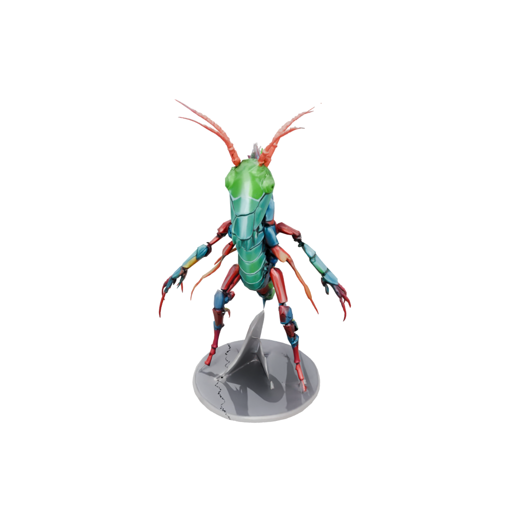 Neon Armored Flexi Mantis Shrimp
